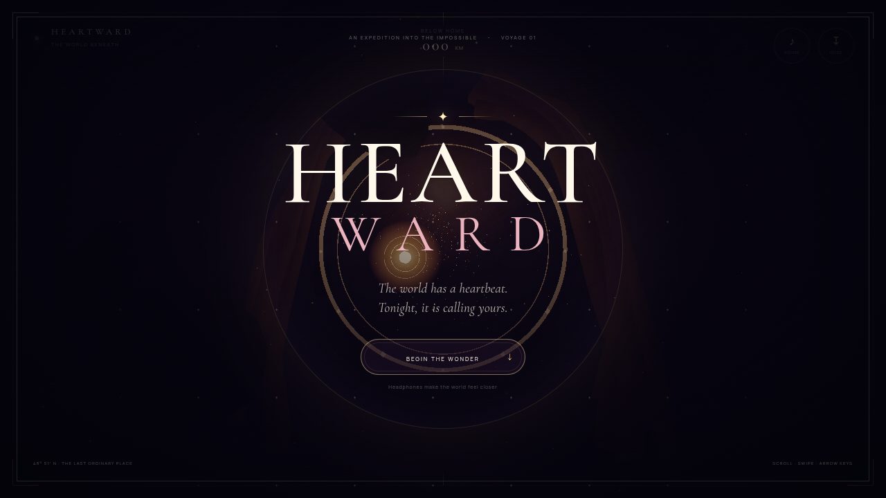 Heartward: a glowing descent toward the centre of the Earth