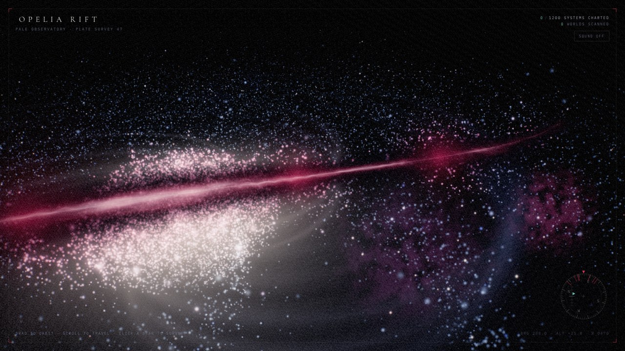 Opelia Rift: a photographic-plate galaxy with a crimson scar of light across the disc