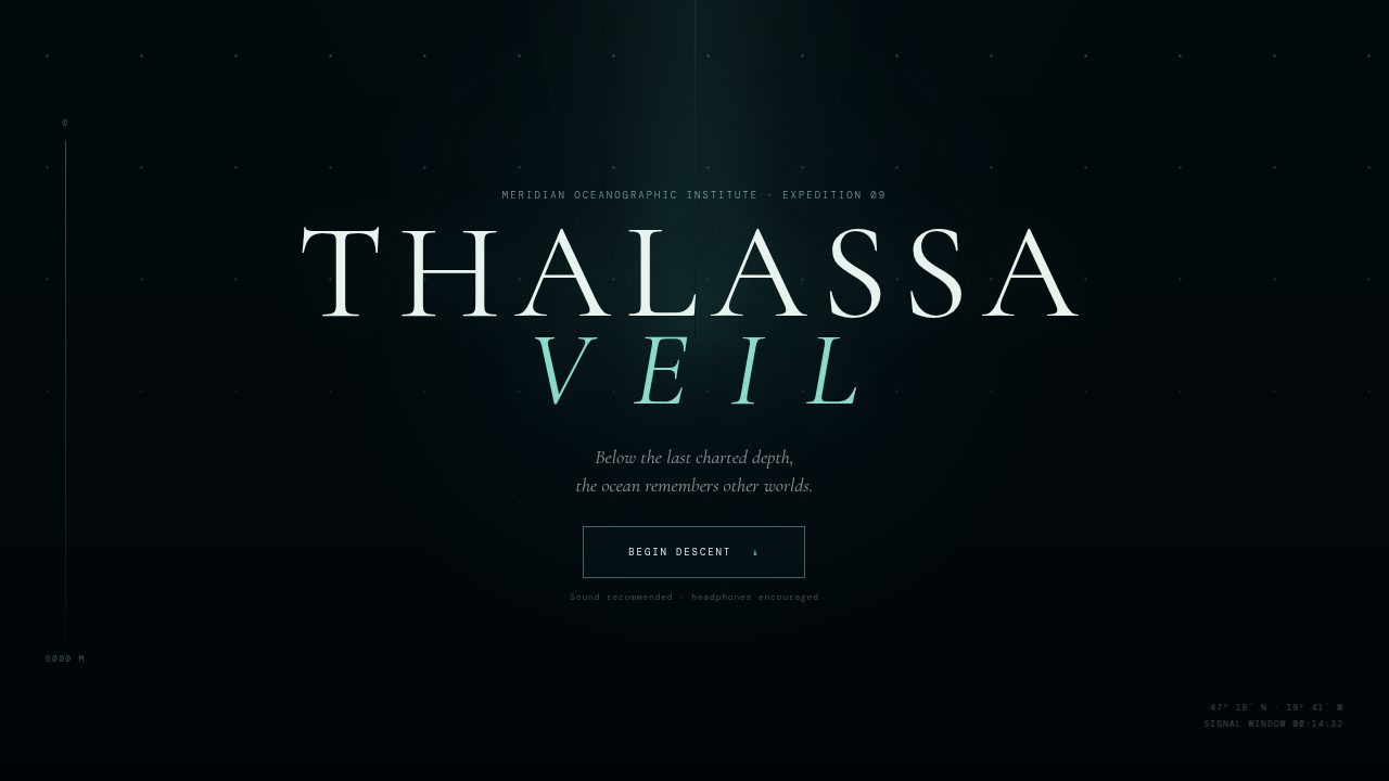 Thalassa Veil: a lit descent into deep, dark water